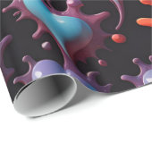 Hartjes spatten kunst cadeaupapier (Rol Hoek)