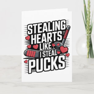 Hartjes stelen zoals ik op Valentijnsdag puckjes s Kaart