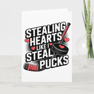 Hartjes stelen zoals ik op Valentijnsdag Pucks ste Kaart