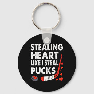 Hartjes stelen zoals ik puck steel Valentijnsdag Sleutelhanger