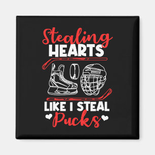 Hartjes stelen zoals ik puckies steel IJshockey Va Magneet
