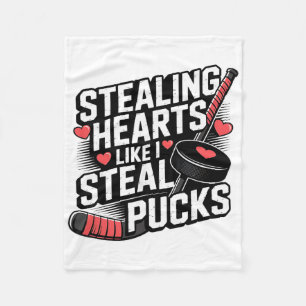 Hartjes stelen zoals ik puckjes steel Valentijnsda Fleece Deken