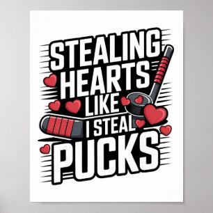 Hartjes stelen zoals ik puckjes steel Valentijnsda Poster