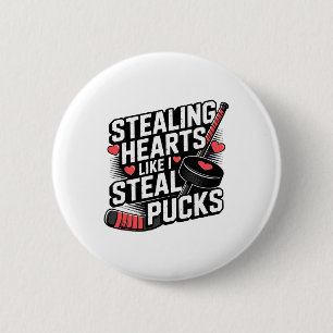 Hartjes stelen zoals ik puckjes steel Valentijnsda Ronde Button 5,7 Cm