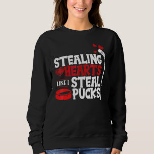 Hartjes stelen zoals ik Pucks Hockey Valentin stee Trui
