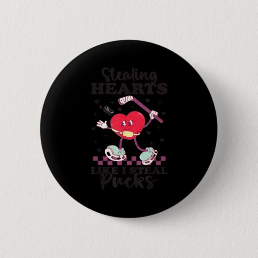 Hartjes stelen zoals ik Pucks steel Funny Valentin Ronde Button 5,7 Cm (Voorkant)