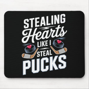 Hartjes stelen zoals ik Pucks steel Valentijnsdag Muismat