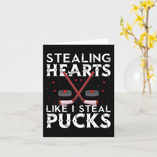 Hartjes stelen zoals ik Pucks steel Valentijnshock Kaart (Gele Bloem)