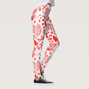 Hartjes Tattoo naadloos patroon + jouw ideeën Leggings