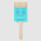 Hartjes  Trouwceremonieprogramma Blauw  Handwaaier (Achterkant)