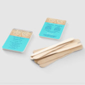 Hartjes  Trouwceremonieprogramma op het strand in  Handwaaier (Niet-gemonteerd)