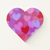Hartjes Valentijnsdag Liefdesontwerp Notitieboek (Achterkant)