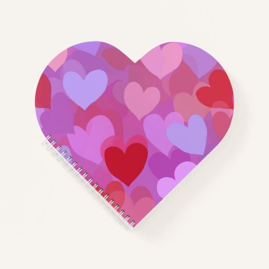 Hartjes Valentijnsdag Liefdesontwerp Notitieboek (Voorkant)