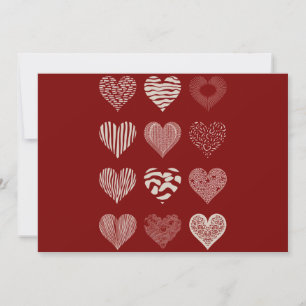 Hartjes Valentijnsdag Negen Hartjes Valentijnslief Feestdagenkaart