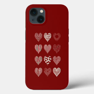 Hartjes Valentijnsdag Negen Hartjes Valentijnslief iPhone 13 Hoesje