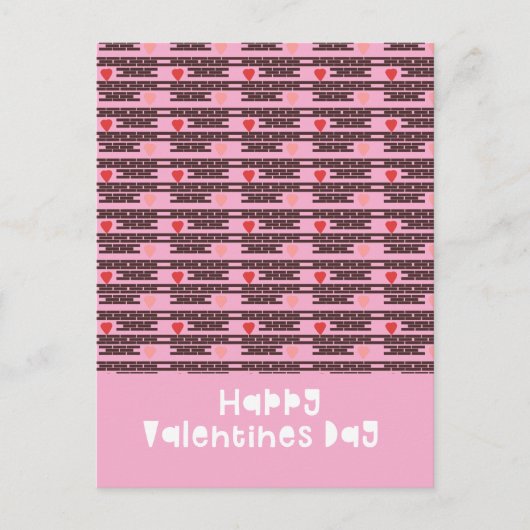 Hartjes Valentijnsdag Patroon Briefkaart (Voorkant)