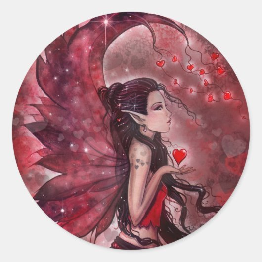 Hartjes Valentijnsfee Stickers (Voorkant)