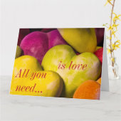 Hartjes Valentijnskaart Kaart (Gele Bloem)