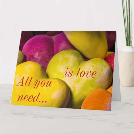 Hartjes Valentijnskaart Kaart (Voorkant)