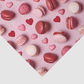 Hartjes van macaronkoekjes voor Valentijnsdag Tissuepapier (Detail)
