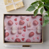 Hartjes van macaronkoekjes voor Valentijnsdag Tissuepapier (Geschenk)