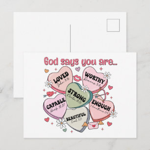 Hartjes van Valentijnsdag voor Christenen Briefkaart