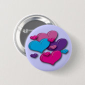Hartjes-veelkleurige Button (Voorkant /achterkant)