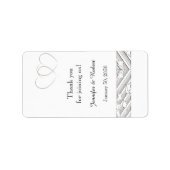 Hartjes Verweven Bloemen Rand Lip Balm Label (Voorkant)