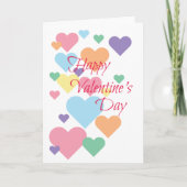 Hartjes voor Valentijnsdag Kaart (Voorkant)