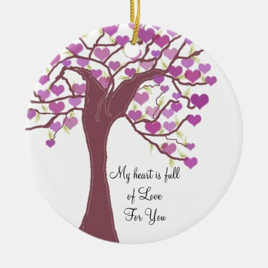 Hartjesboom Keramisch Ornament (Voorkant)