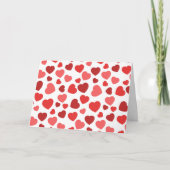 Hartjespatroon, Rode Hartjes, Patroon van Hartjes Kaart (Voorkant)