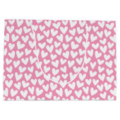 Hartjespatroon Roze Wit Valentijn Groot Cadeauzakje (Achterkant)