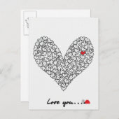 Hartkaart, Valentijnsdag kaart (Voorkant / Achterkant)