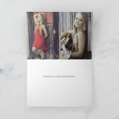 Hartkalligrafie Foto Happy Birthday Kaart (Binnen)