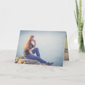 Hartkalligrafie Fotografie Happy Birthday Kaart (Achterkant)