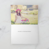 Hartkalligrafie Fotografie Happy Birthday Kaart (Binnen)