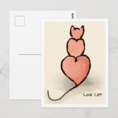 "hartkat" briefkaart (Voorkant / Achterkant)