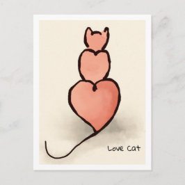 "hartkat" briefkaart