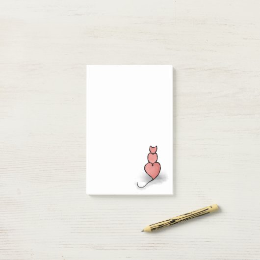 "hartkat" post-it® notes (Op bureau)