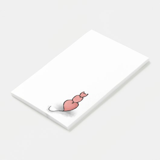 "hartkat" post-it® notes (Schuin)
