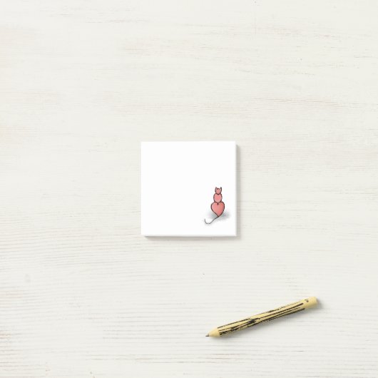 "hartkat" post-it® notes (Op bureau)