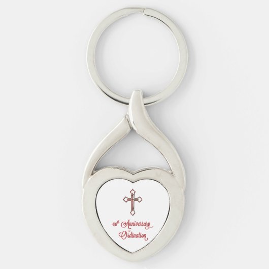 Hartkeychain, 40e Jubileum van Ordination Sleutelhanger (Voorkant)