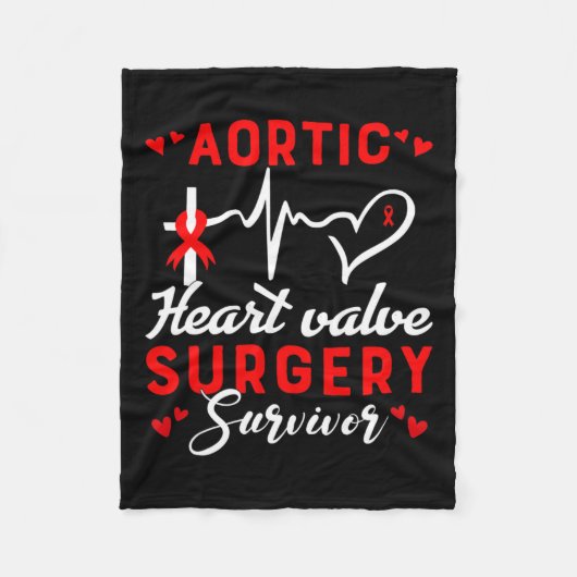 Hartklepoperatie Overlevende hartziekte Awareen Fleece Deken (Voorkant)