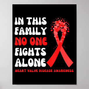 Hartklepziekte bewustzijnslint Familie Rood Fi Poster