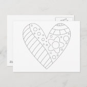 Hartkleuring ontwerp briefkaart (Voorkant / Achterkant)