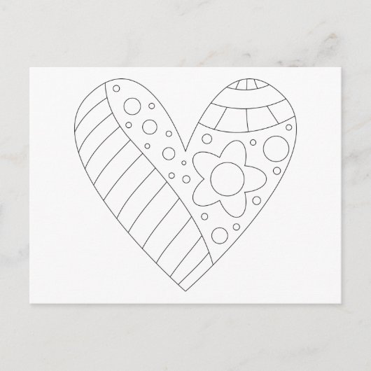 Hartkleuring ontwerp briefkaart (Voorkant)