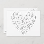 Hartkleuring ontwerp briefkaart (Voorkant / Achterkant)