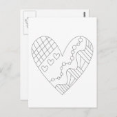 Hartkleuring ontwerp briefkaart (Voorkant / Achterkant)