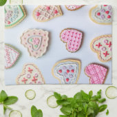 Hartkoekjes voor Valentijnsdag Theedoek (Gevouwen)