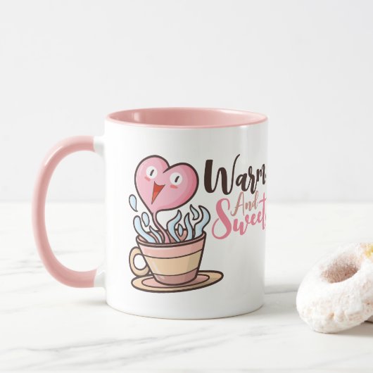 hartkoffie Aroma Cartoon Mok (Met donut)